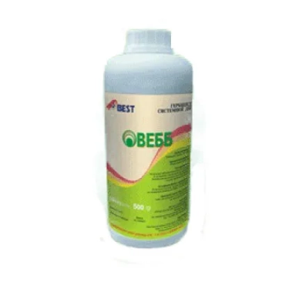 Бутелка з гербіцидом Вебб - Вебб, ВГ (трибенурон – метил, 750 г/кг)