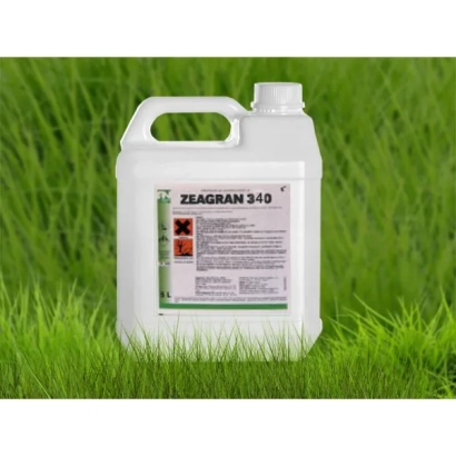 Белая канистра с надписью ZEAGRAN 340 на зелёном фоне - Зеагран 340, СЕ