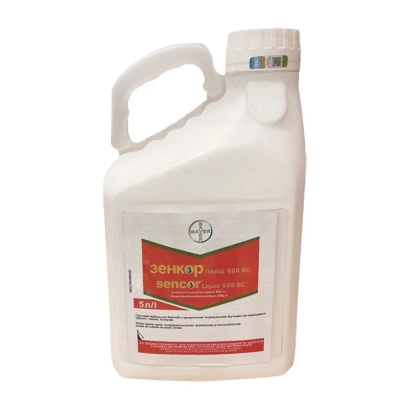 White jug with label Zenkor Liquid - Zenkor Liquid 600 SC