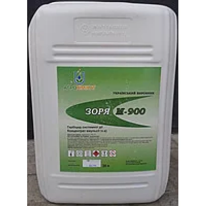 Белая канистра с этикеткой Зоря 900