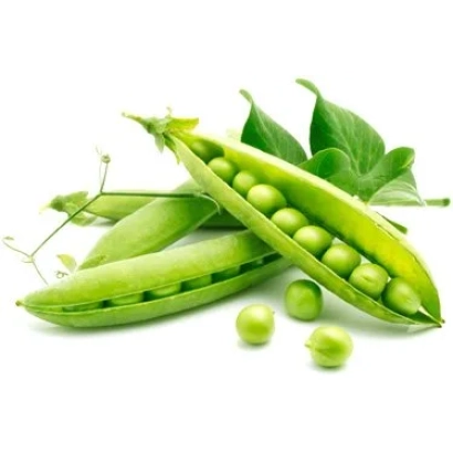 Свіжий горох у стручках на білому фоні - Гамбіт