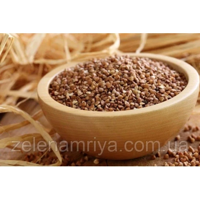 Гречка в деревянной миске на фоне соломы - Ярославна