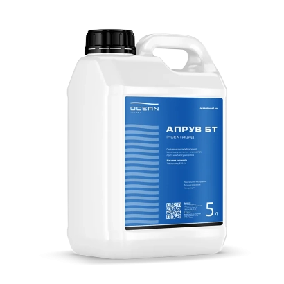 Біла канистра з синьою етикеткою Апрув БТ