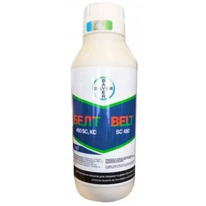 Бутылка с препаратом Belt 480 SC для защиты растений от вредителей - Белт 480SС