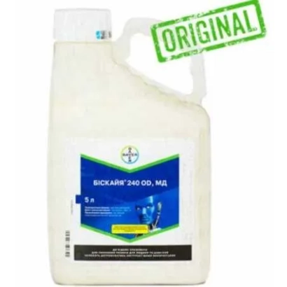 Белая канистра с этикеткой Бискайя 240 OD, МД - Биская 240 ОD