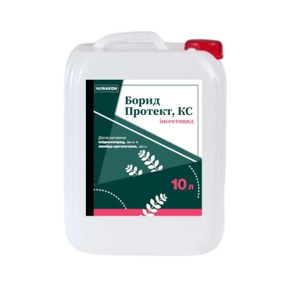 Белая канистра с этикеткой Борид Протект, КС