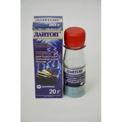 Продукт Дантоп в упаковке 20 г с красной крышкой