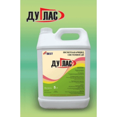 Бутылка инсектицида Дуглас с зелёной этикеткой