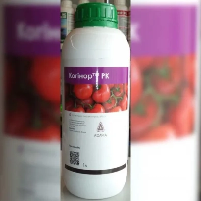 Bottle of Karinop PK against a tomato background - Cognor RK