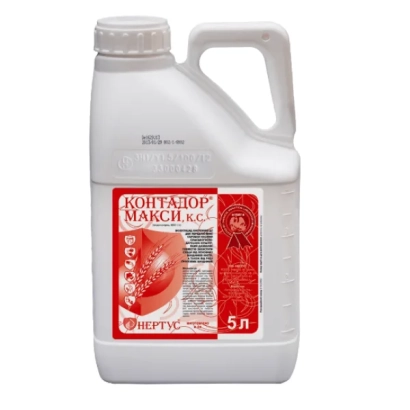 Белая канистра с красной этикеткой Контадор Макси 5л