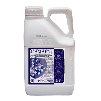 Bottle of insecticide Shaman with 5L volume