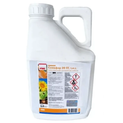 Белая канистра с этикеткой Семафор 20 ST