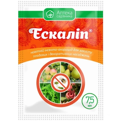 Pack with product Escalin for plant protection against pests - Zali, EC, Insecticide