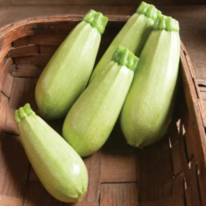 Zucchini in a woven basket - Bilik