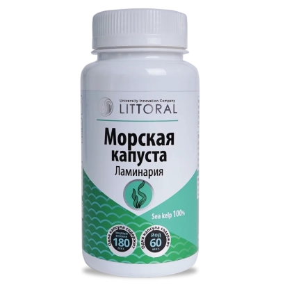 Бутылка с продуктом ЛИТТОРАЛ — Морская капуста