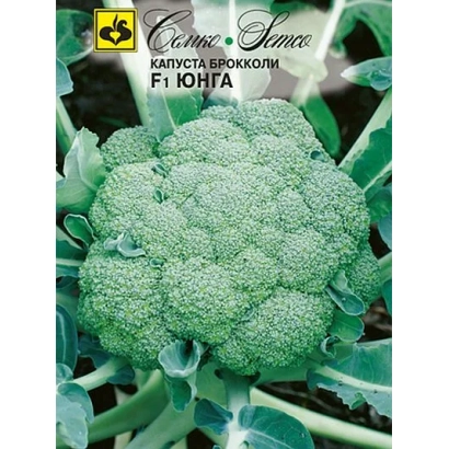 Семена капусты брокколи F1 Юнга на упаковке