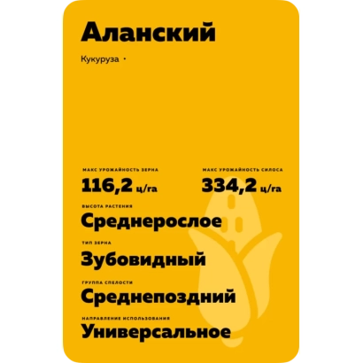 Семенной пакет кукурузы Аланский