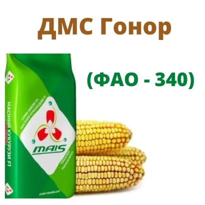 Bag of corn seeds DMC Gonor with image of cobs