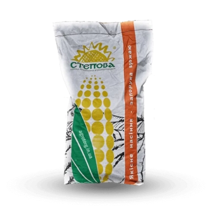 Пакет семян кукурузы с изображением початка и логотипом 'Степной' - Кишкун СЦ 4337 (Изабелла)