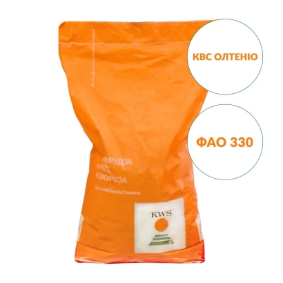 Оранжевый мешок семян кукурузы КВС ОЛТЕНИО с надписью ФАО 330