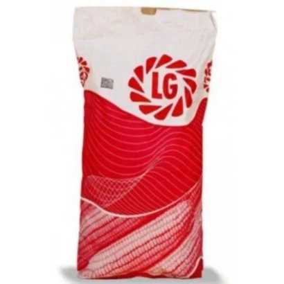 Красно-белый мешок с логотипом LG и волнистым узором. - ЛГ31479