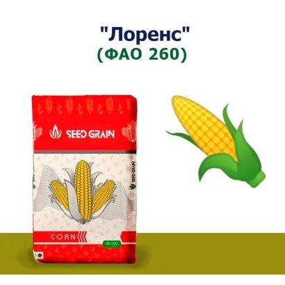 Пакет насіння кукурудзи Лоренс з зображенням початку