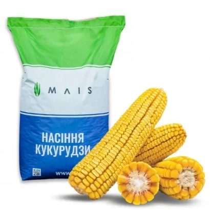 Мешок с семенами кукурузы MAIS и изображение початков кукурузы - Оршанець