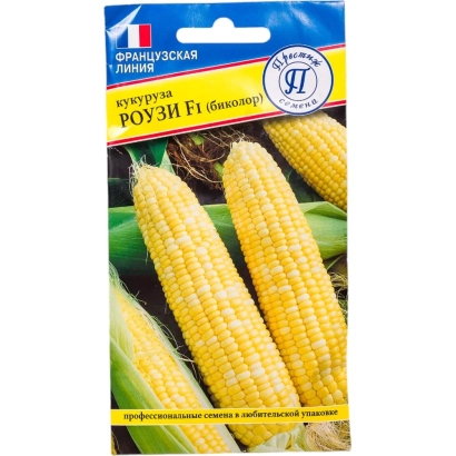 Пакет семян кукурузы РОУЗИ F1 с изображением початков - ПРЕСТИЖ М
