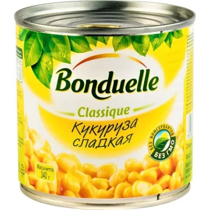 Canned sweet corn in Bonduelle Classique can - RIF SV