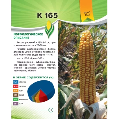 Семінковий пакет з кукурудзою сорту K 165 - САМБЕЗ 165 МВ