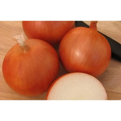 Red onions on a wooden surface - Meduza