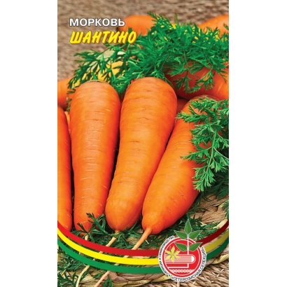 Морковь Шантино на упаковке с семенами