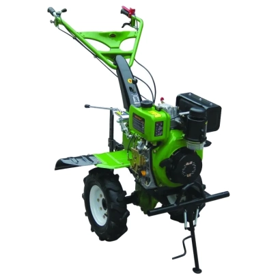 Green Proton MB-135 walk-behind tractor with engine and wheels