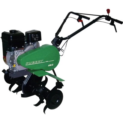 Мотоблок Pubert ECO 65 BC2 — зелёный культиватор с двигателем и рукоятками
