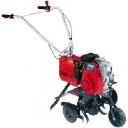 SOLO 503HX walk-behind tiller with red body and black wheels