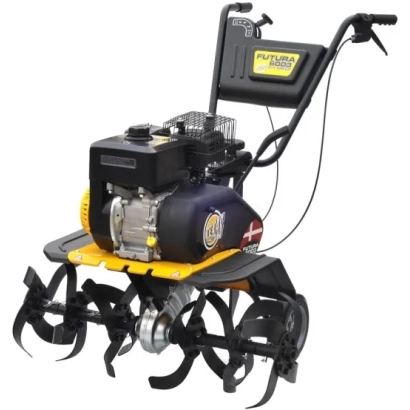 Мотоблок TEXAS с желтым корпусом и черными лопастями. - Мотоблок TEXAS Futura 6003TG