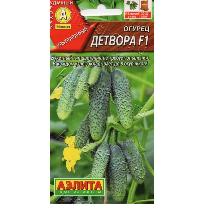 Packaging of cucumber seeds Detvora F1 with image of fruits