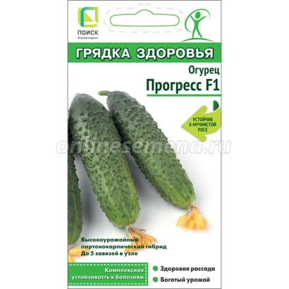 Seed packet of cucumber Progress F1 with fruit image