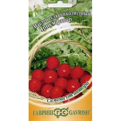 Пакет семян томата Триумфатор с изображением красных помидоров