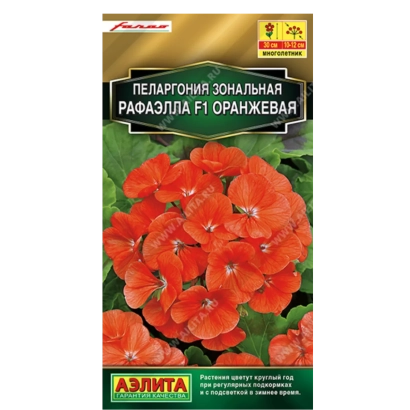 Семена пеларгонии зональной Рафаэлла F1 оранжевая - ОРАНЖЕВОЕ ПЛАМЯ