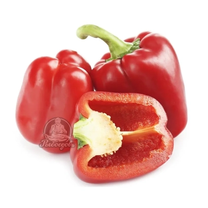 Красный перец Свежесть на белом фоне