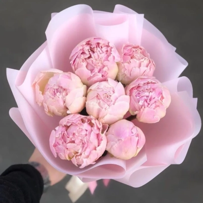 Букет пионов розового цвета - Мечта