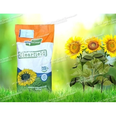 Пакет семян Clearfield с изображением подсолнуха на фоне поля - НС Х 6343