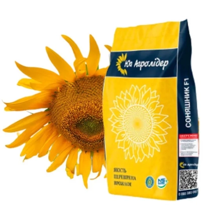 Мешок семян подсолнечника НС Х ДФСП с изображением подсолнуха