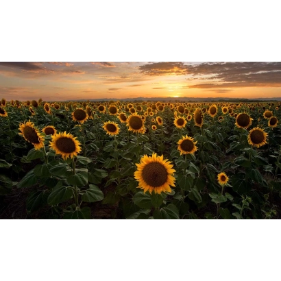 Поле соняшника на заході - ЗКС ПРЕРІЯ