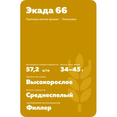 Семечная упаковка пшеницы Экада 66