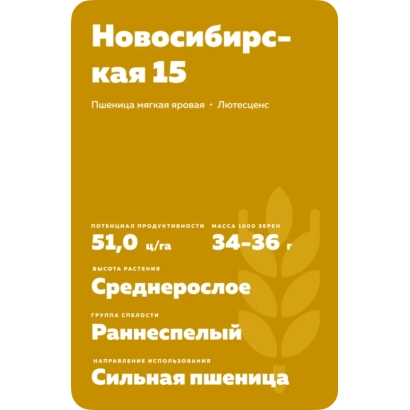 Wheat seed bag Novosibirskaya 15
