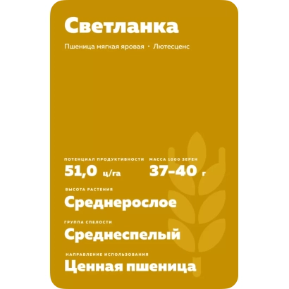 Svetlanka wheat seed bag