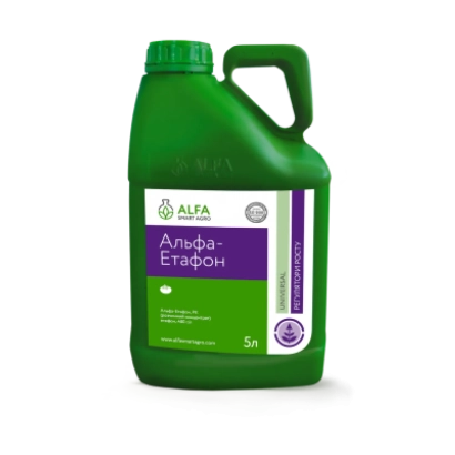 Зелёная канистра с этикеткой Альфа-Етафон