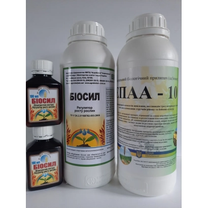 Бутылки с продуктом БИОСИЛ и упаковкой - БИОСИЛ (БИОАГРОСТИМ-ЭКСТРА)